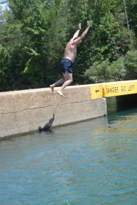 Me Jumping In At Ponca Access Bridge
