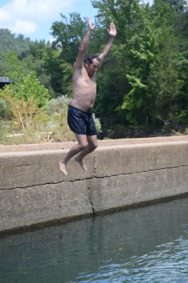 Me Jumping In At Ponca Access Bridge