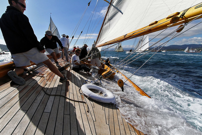 Voiles de Saint-Tropez 2013 - Journe du samedi  bord du 23 MJ Cambria
