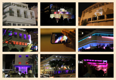 Lighting Bauhaus/International style at White City, Tel Aviv