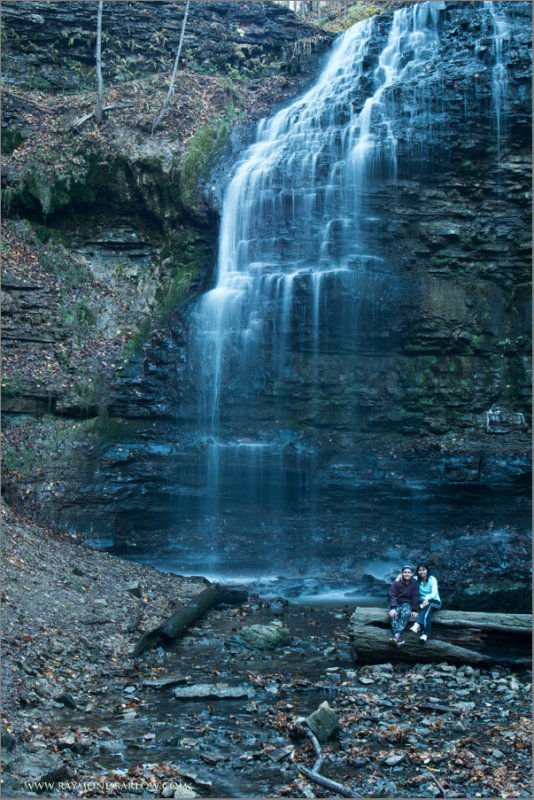 Tiffany Falls with Daisy and Maria