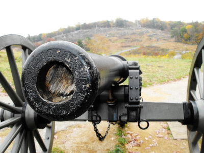Gettysburg National Battlefield Cannon Atop Devil's Den.jpg