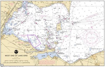 Map of Western Lake Erie