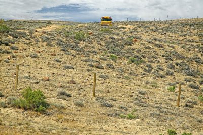 Caged School Bus, near Rock Springs, Wy