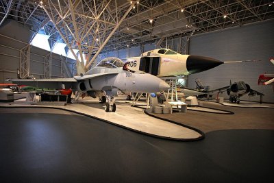 CF-18 and Remains of Arrow RL-206, Canada Aviation and Space Museum, Ottawa, Ontario
