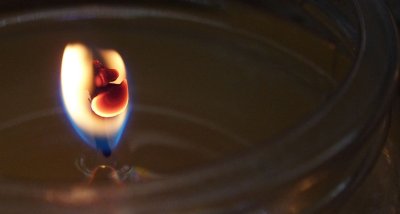 Flame in a jar