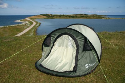 Tent on a promontory