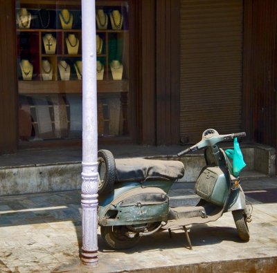 Green Old Scooter