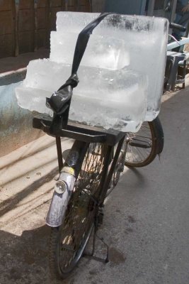 Ice Blocks on a Bike 
