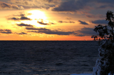 Sunset along Lake Superior (in Grand Marais)