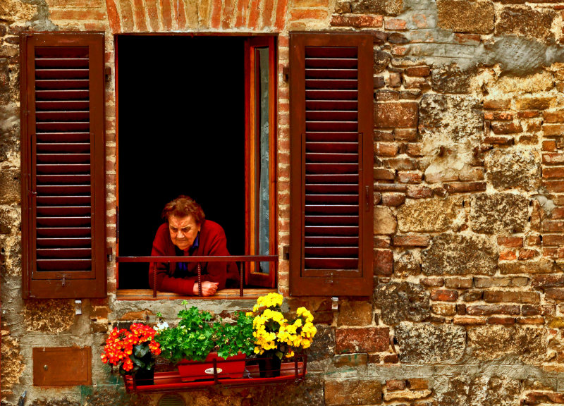 People watching
