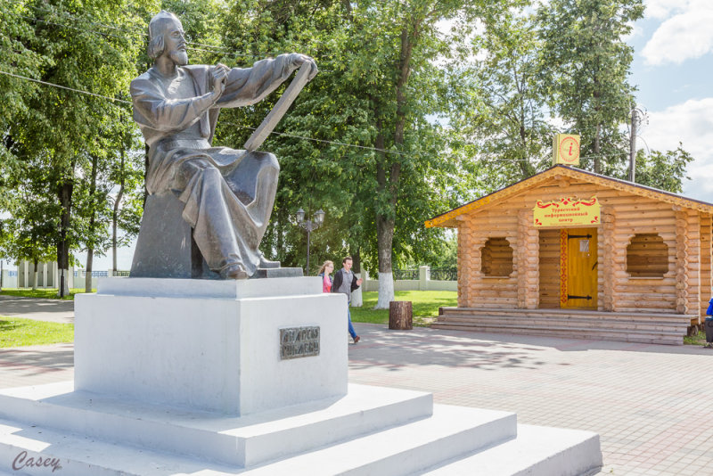 A statue of Andrei Rublev.