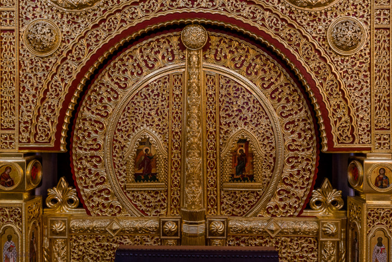 Detail view of the iconostasis