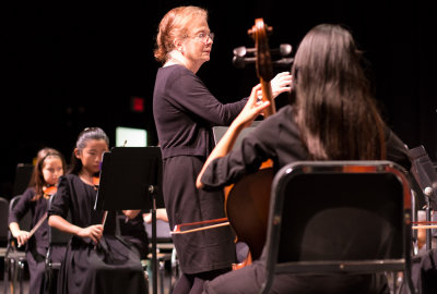 Sherry Pollock conducting