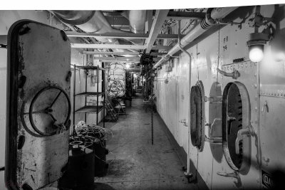View of a narrow hallway