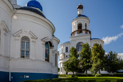View of the belltower from behind the cathedral