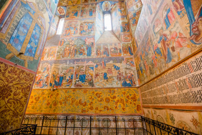 Frescos fill the walls of the main temple
