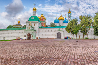View of the Lavra gates from across the square.