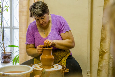Spinning clay