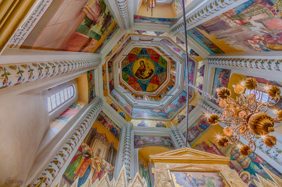 A look up the main dome at St. Basil's