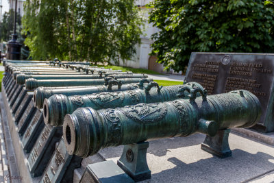 Russian field cannons from the 17th-18th century.