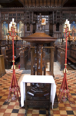 19th Century Lecturn with Choir Screen