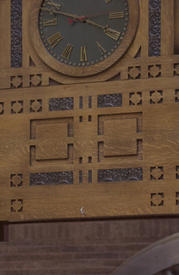 Ornamental wooden clock, bottom ornament