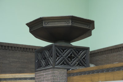 Bank interior with corner element detail