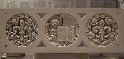 Baptistry: south side of Baptismal Font