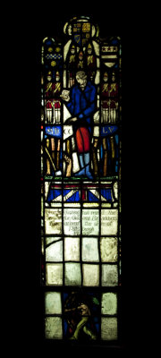 Washington at Braddock's grave, panel, American History window