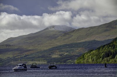Loch Tay with the first October snow on Ben Lawers
