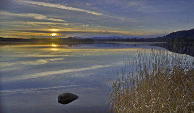 November Sunset on Lake of Menteith