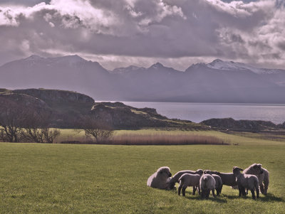 View across to Goat Fell on Arran