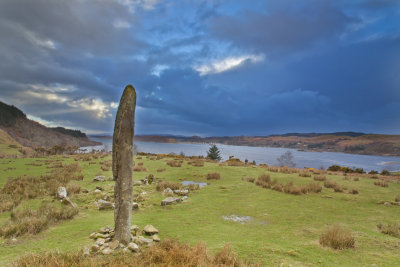Standing Stones with Loch Craignish.