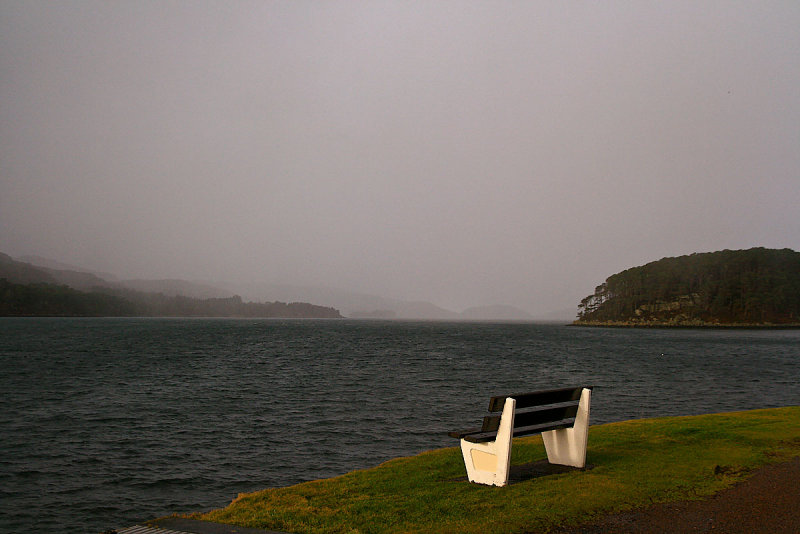 Shieldaig seat with a view
