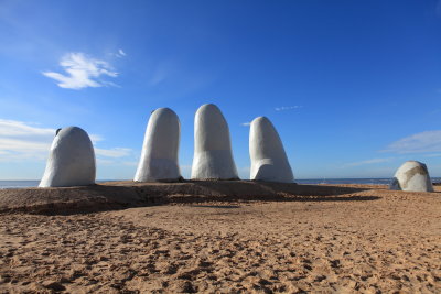 8205bb Fingers Art by Sculptors Brava Beach at Parada Punta del Este Uruguay.JPG