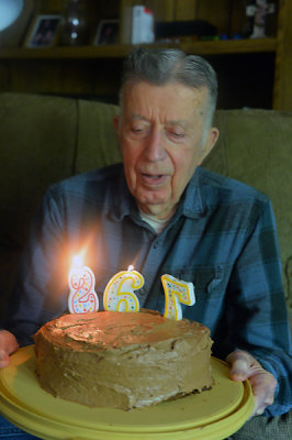 Dad & his 87th birthday cake