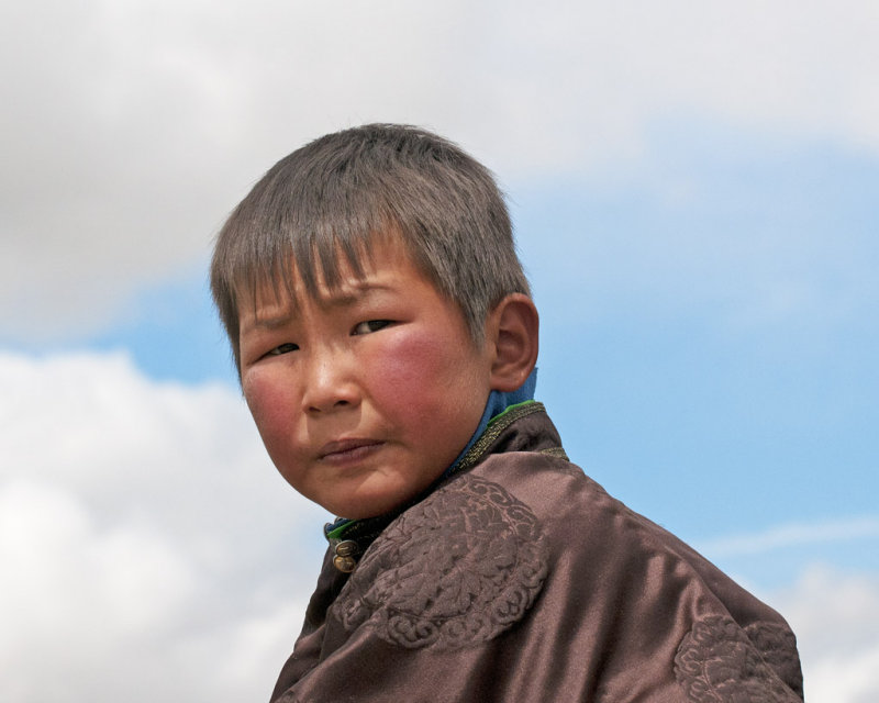 Young Horse Racer at Festival in North Mongolia