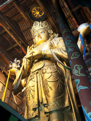 Twenty six  metre high Gilded Buddha, Gandan Monastery