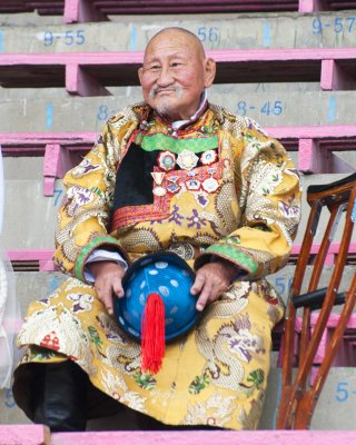 Elder Watching the Opening Ceremonies, Naadam Festival