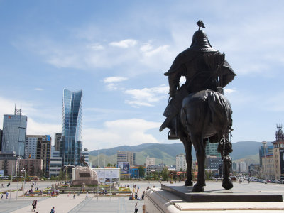 Statue in Square in Ulan Batar