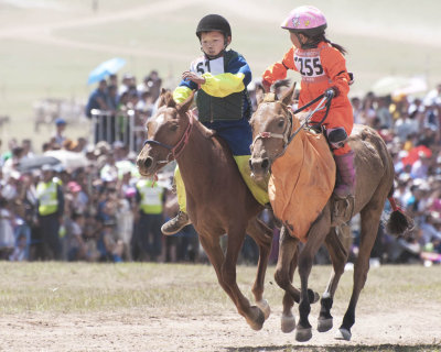 A Close Ride to the Finish, Naadam Festival Horse Race