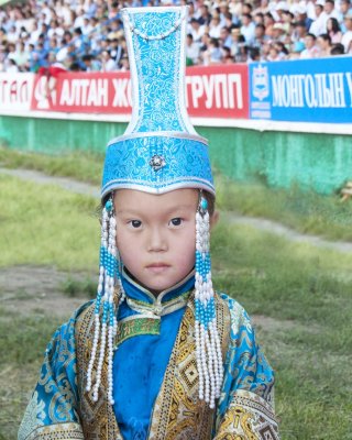 Young Girl at Opening Ceremonies, Naadam Festival
