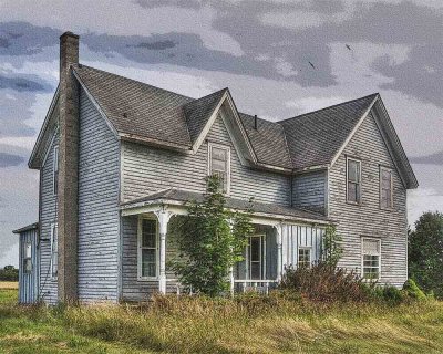 Abandoned Grey House