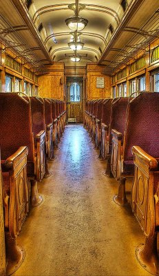 Inside Restored Streetcar