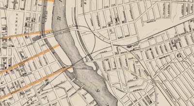 1904 city map showing all three stations