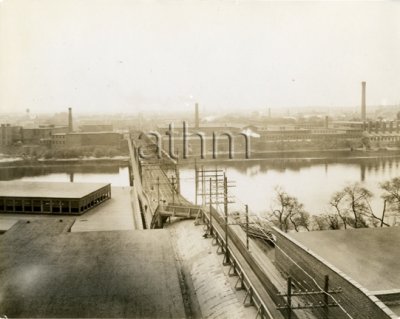 walkway over the Lower Pacific Mills and train tunnel