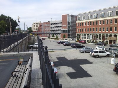 looking West over Railroad Sq.