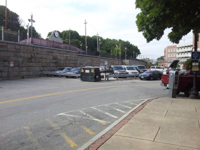 looking West in Railroad sq.