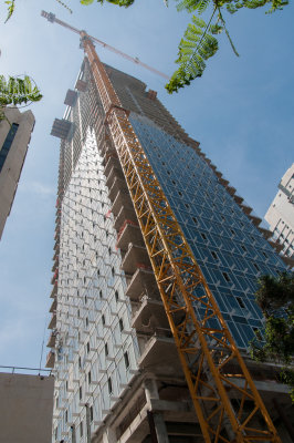 Huge Crane Skyscraper at Rothschild Boulevard